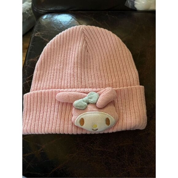 Sanrio My Melody Plush 3D Cuff Beanie - Picture 1 of 6